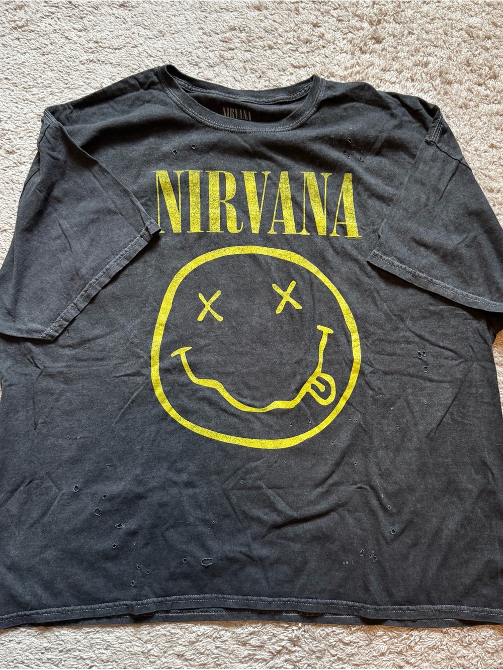 Urban Outfitters Nirvana oversized distressed band tee